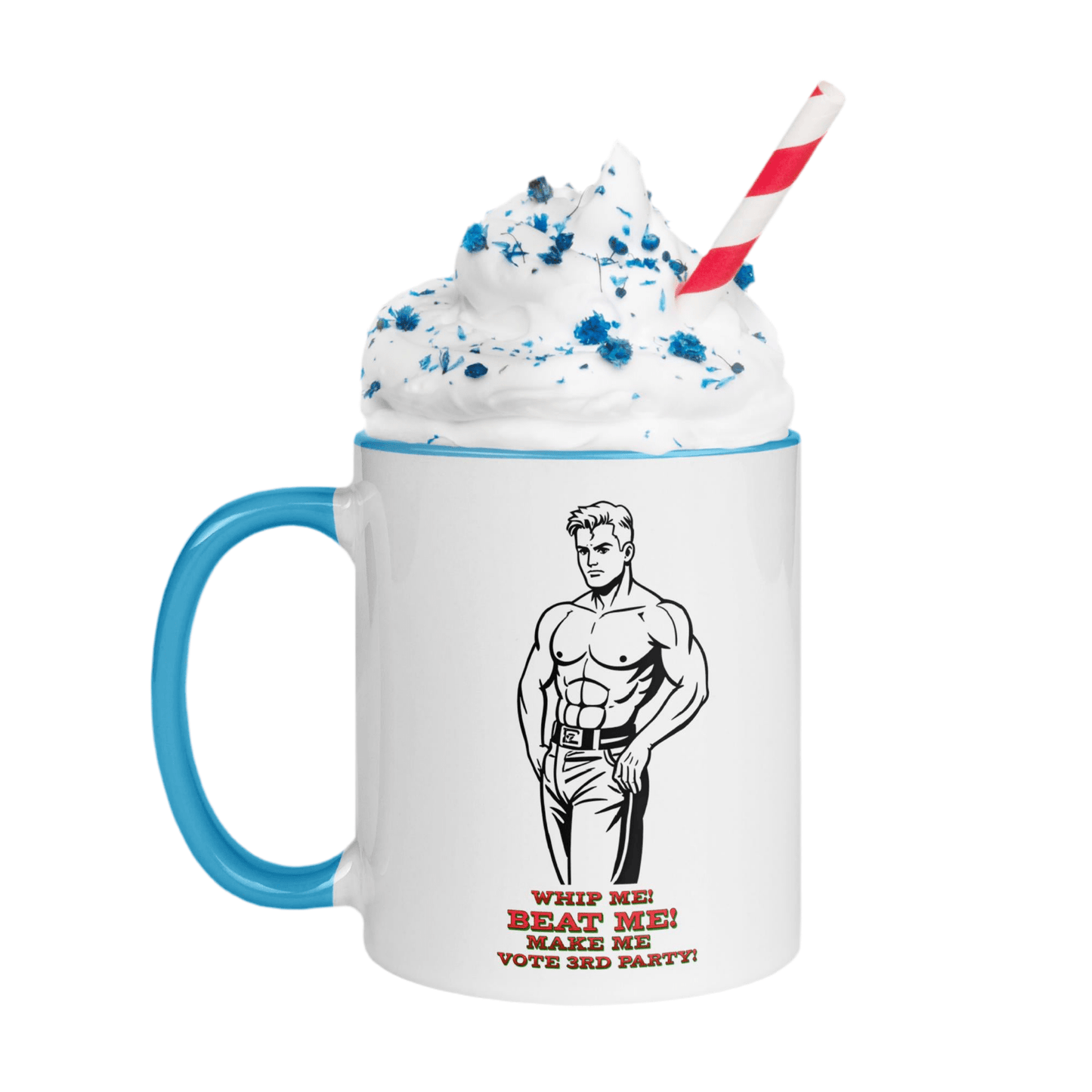 Whip Me Beat Me Make Me Vote 3rd Party - Mug with Color Inside by Snarkable