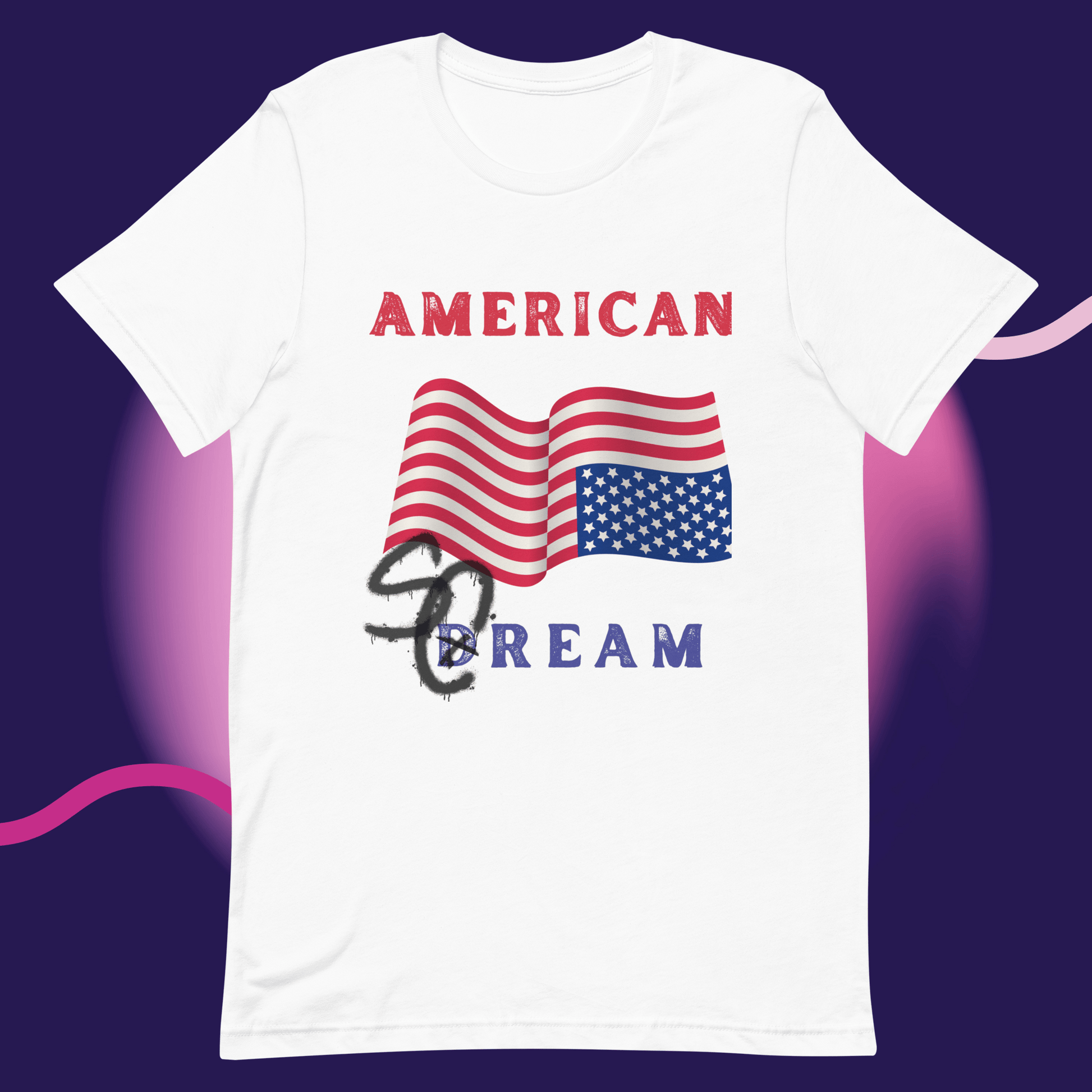 American Scream America Upside Down Dream Flag Unisex T-Shirt by Snarkable